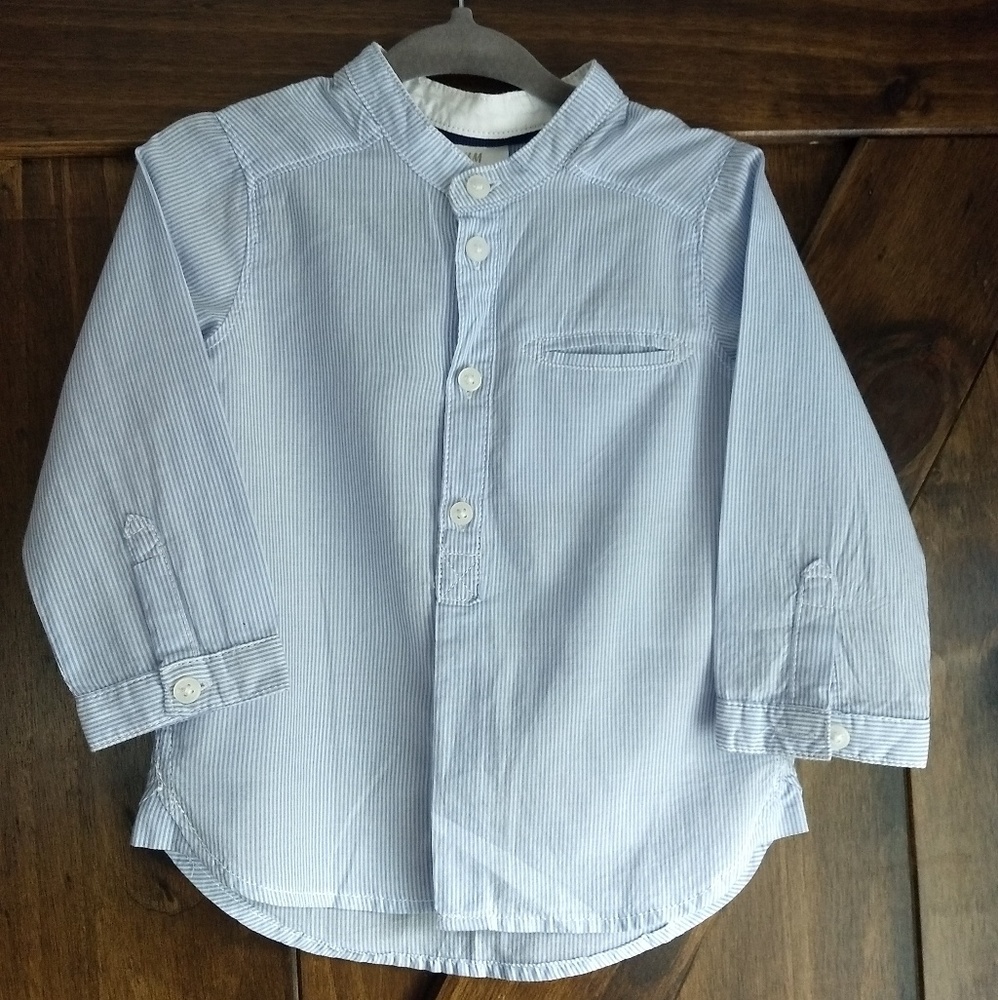 H&M Light Blue Dress Shirt, 6-9 Months